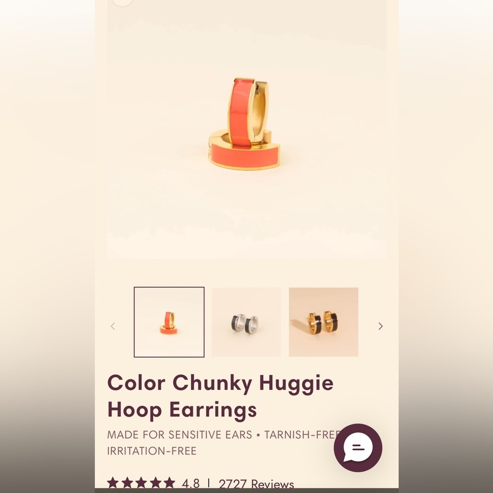 Color Chunky Huggie Hoop Earrings - OhClem!